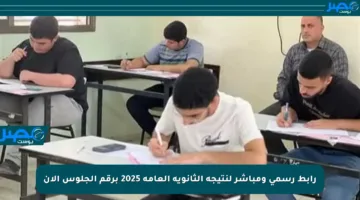 رابط رسمي ومباشر لنتيجة الثانوية العامة 2025 برقم الجلوس الآن
